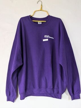 NEW California’s Great America Employee Sweatshirt Purple Embroidered 3XL
